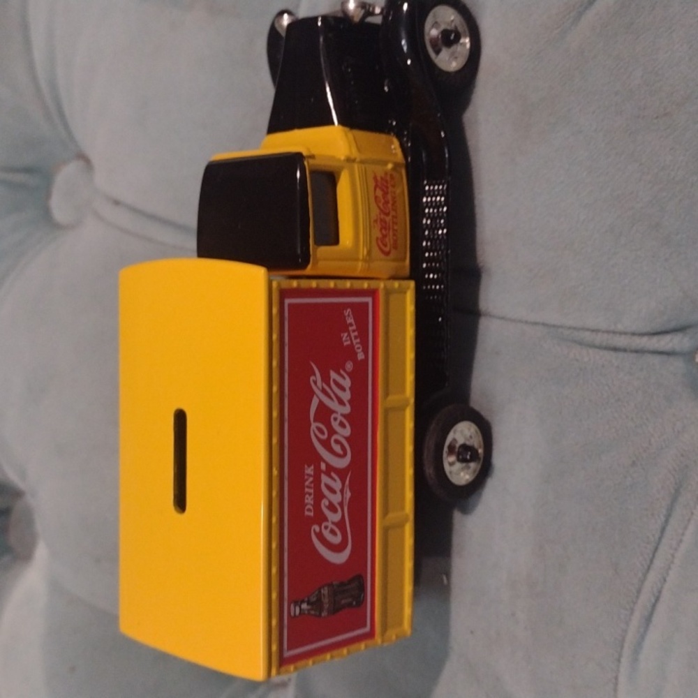 Coca cola toy truck bank